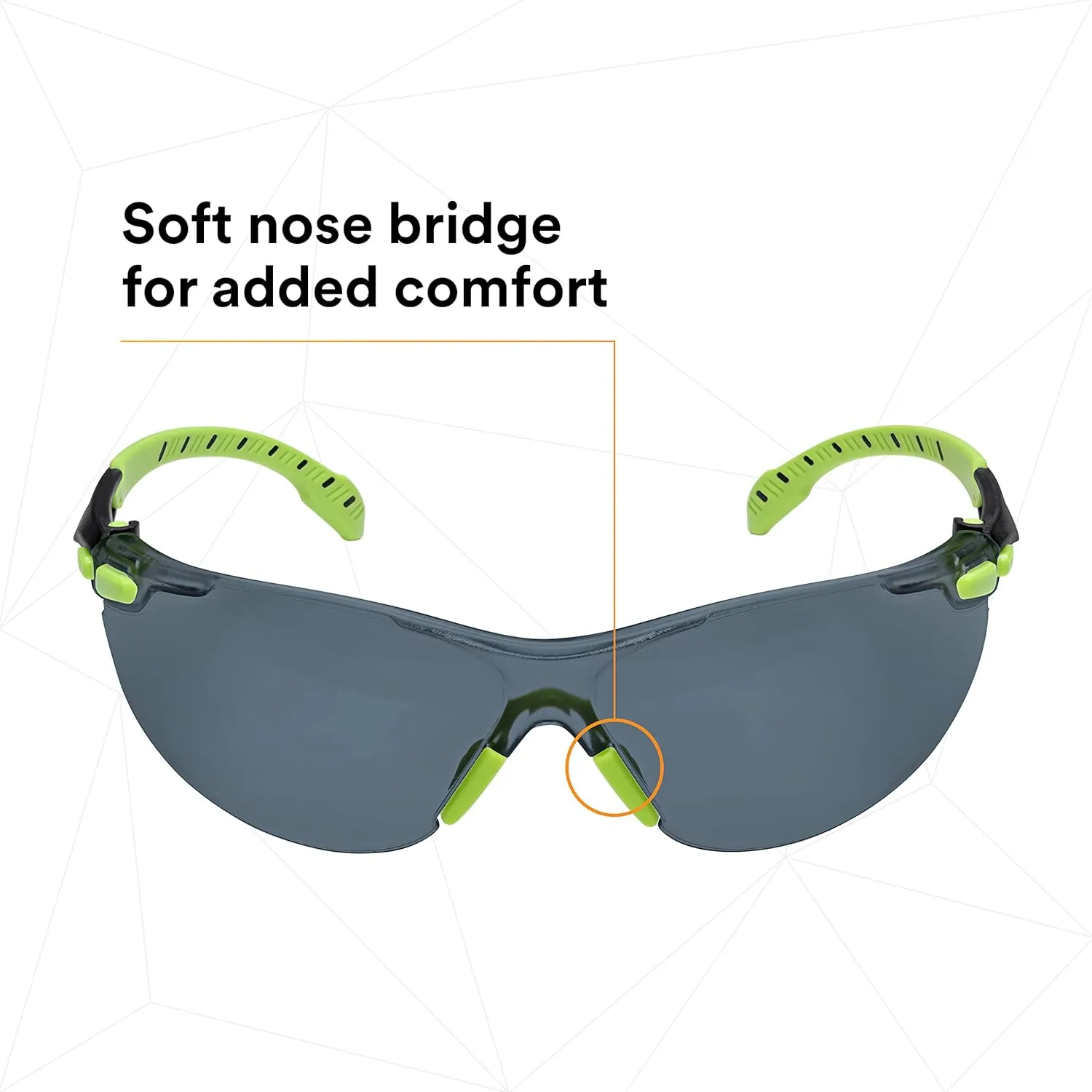 3M Solus 1000-Series S1202SGAF-KT Foam Strap, Green/Black, Grey Scotchgard Anti-Fog Lens, One Size (Pack of 1)