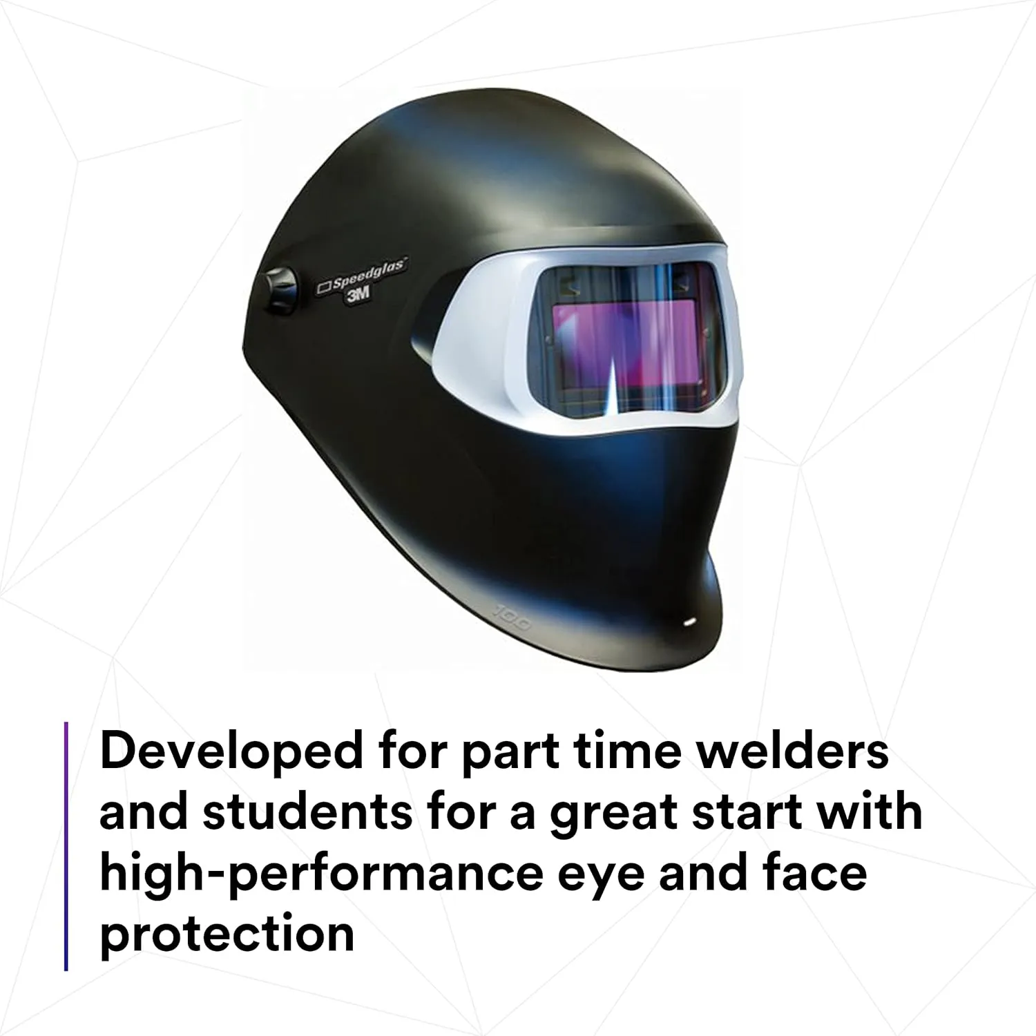 3M Speedglas Welding Helmet 100, Auto Darkening Filter 100V TIG 10A MIG/MAG Stick for Grinding, Sanding and Metal Repair