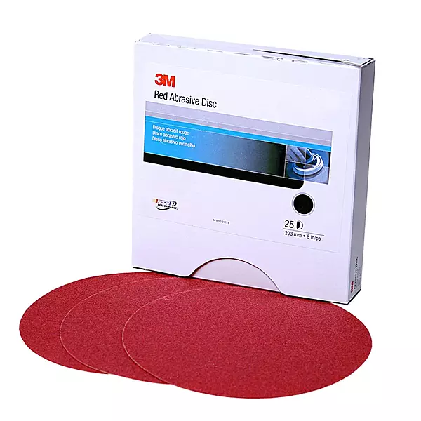 3M Stikit Red Abrasive PSA Disc, 01107, 6 in, P500, 100 Disc Roll for Auto Sanding, Primer Sanding, Rough Feather Edging