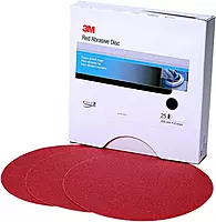 3M Stikit Red Abrasive PSA Disc, 01107, 6 in, P500, 100 Disc Roll for Auto Sanding, Primer Sanding, Rough Feather Edging