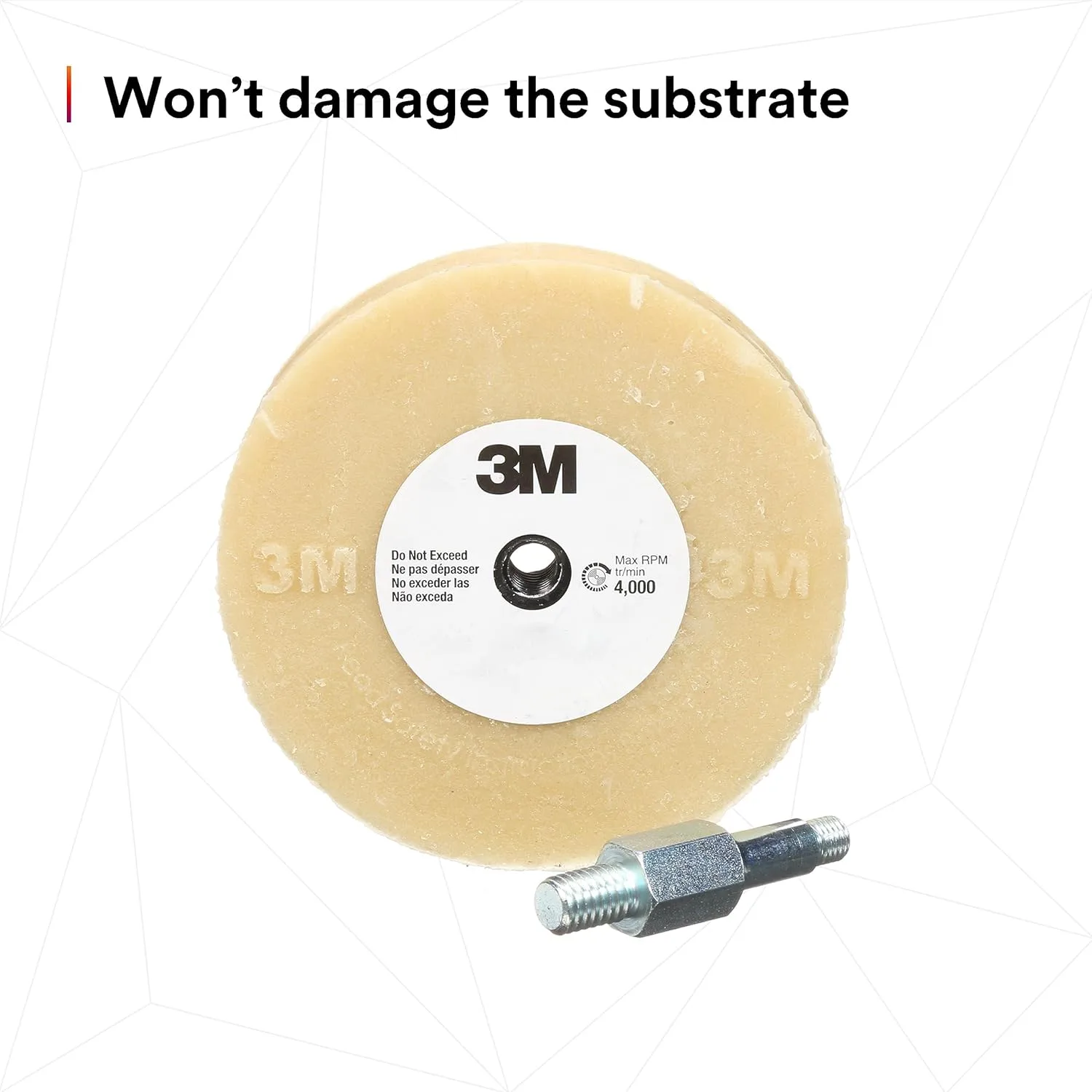 3M Stripe Off Wheel Adhesive Eraser Wheel 4 in x 5/8 in