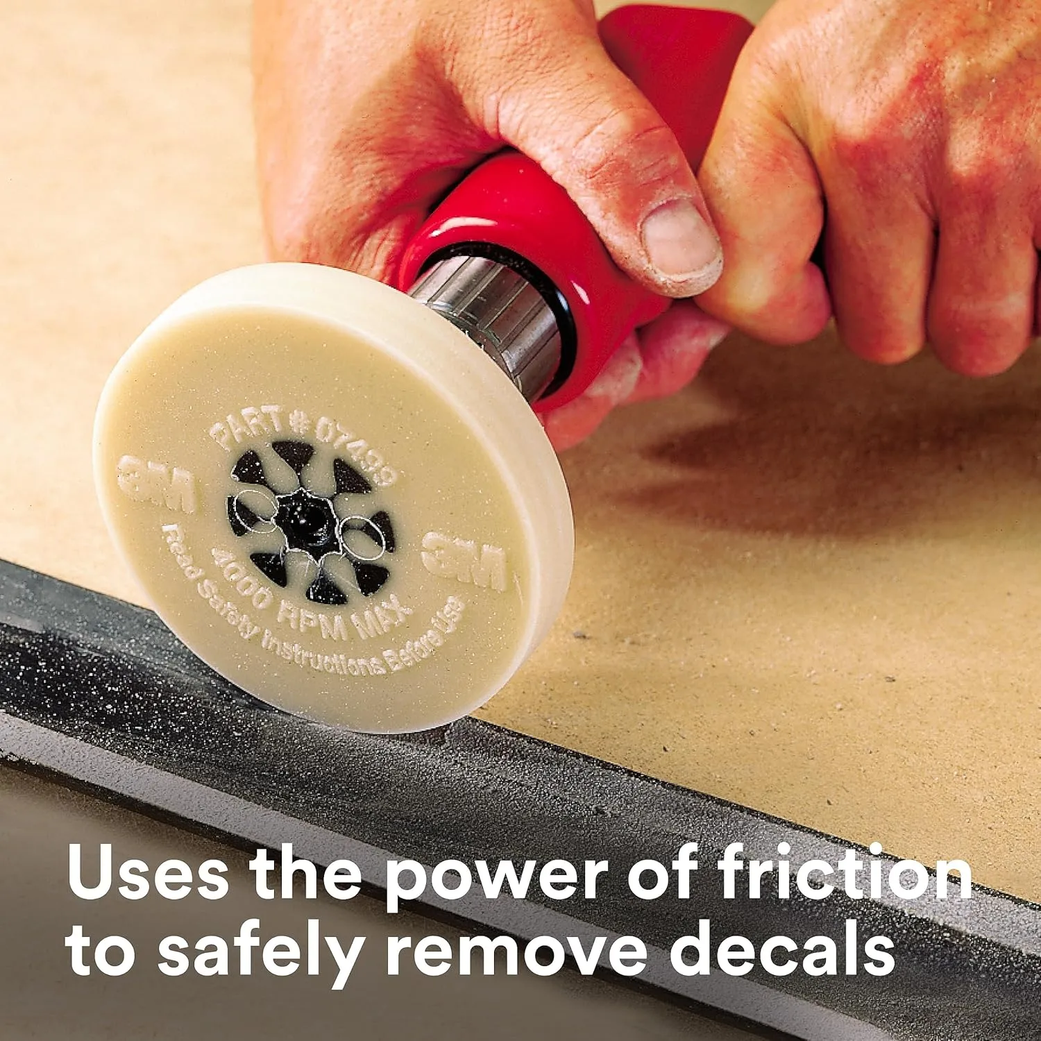 3M Stripe Off Wheel Adhesive Remover Eraser Wheel Removes Decals, Stripes, Vinyl