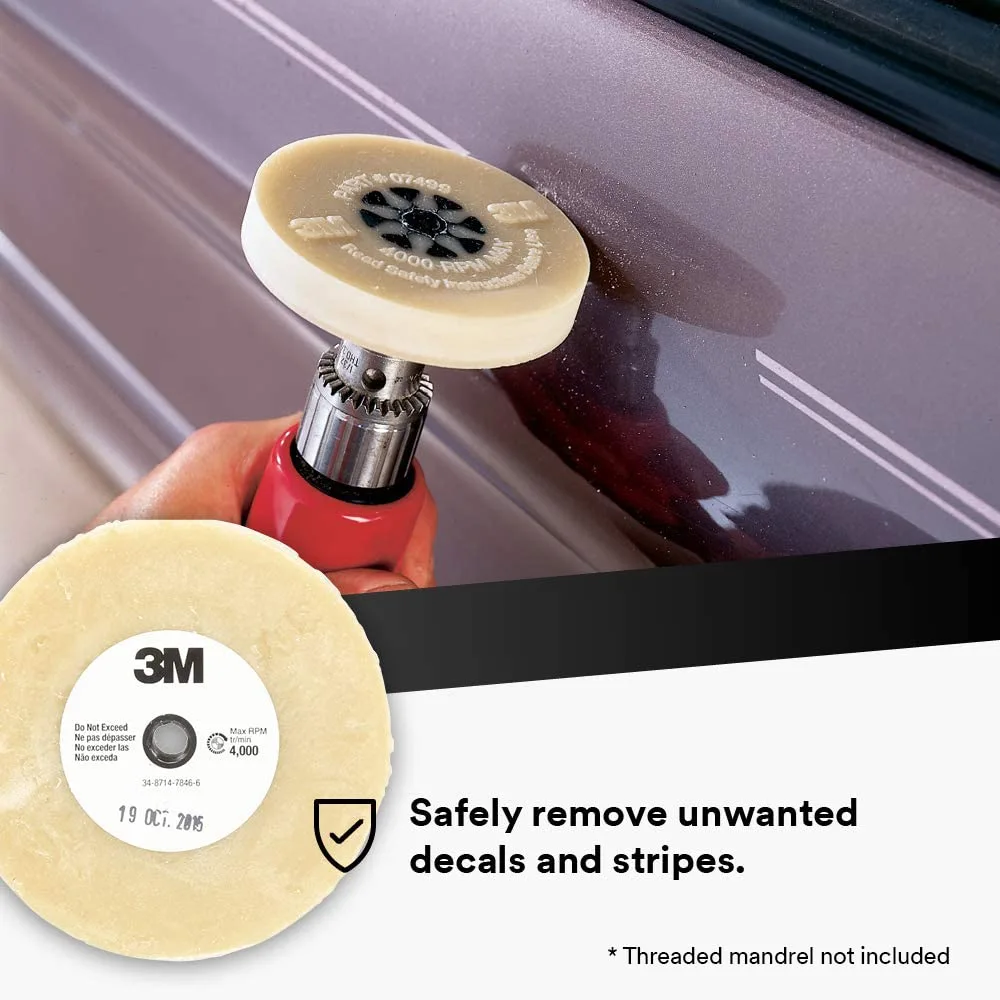 3M Stripe Off Wheel Adhesive Eraser Wheel 4 in x 5/8 in