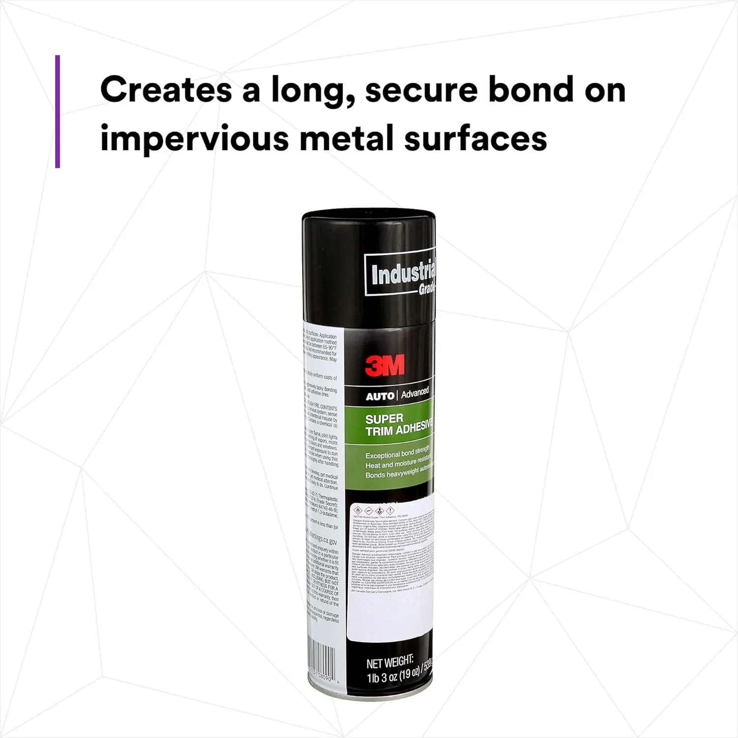 3M Trim Spray Adhesive - High Strength, Clear-Drying