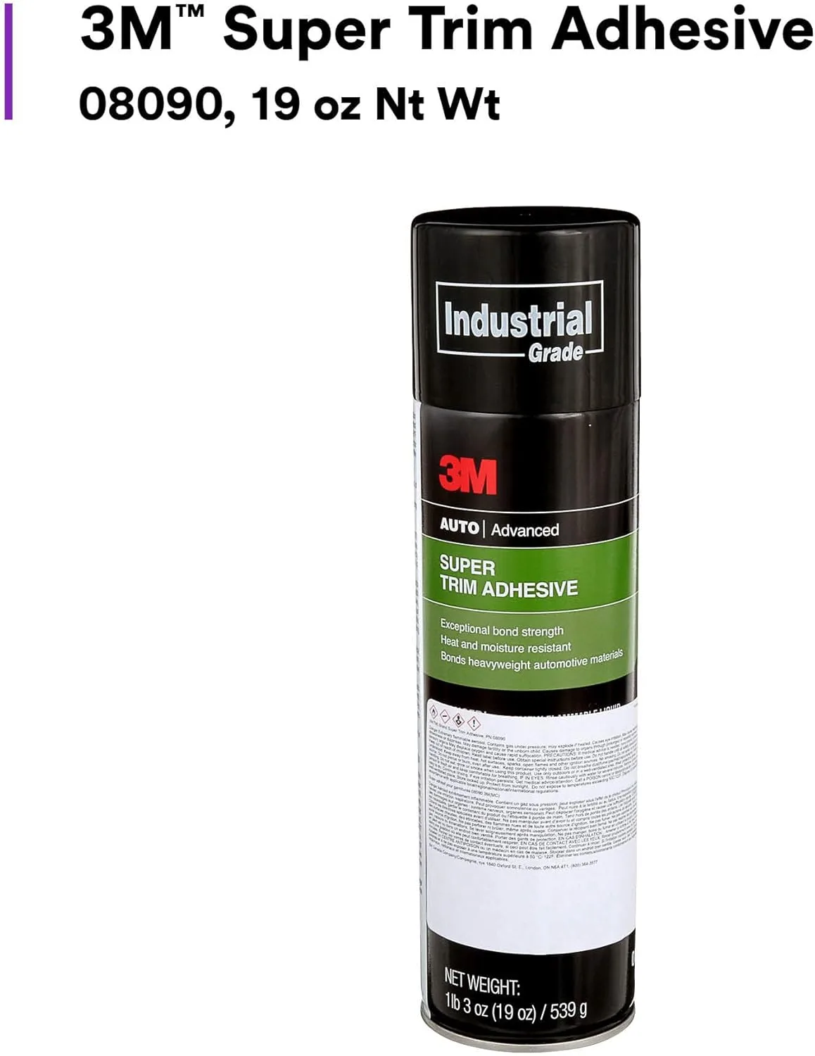 3M Trim Spray Adhesive - High Strength, Clear-Drying