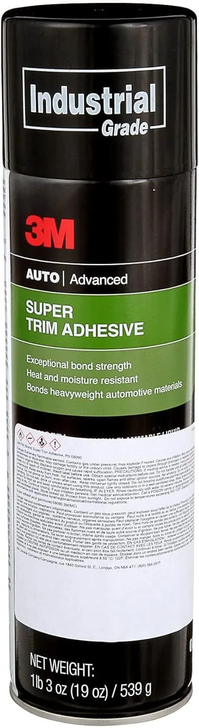 3M Trim Spray Adhesive - High Strength, Clear-Drying