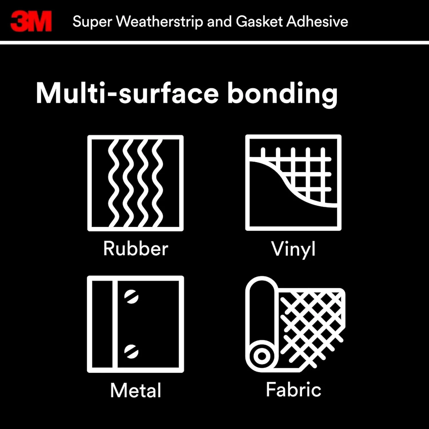 3M Super Weatherstrip and Gasket Adhesive, 08581, Black, 2 fl oz Tube, 1 Per Pack