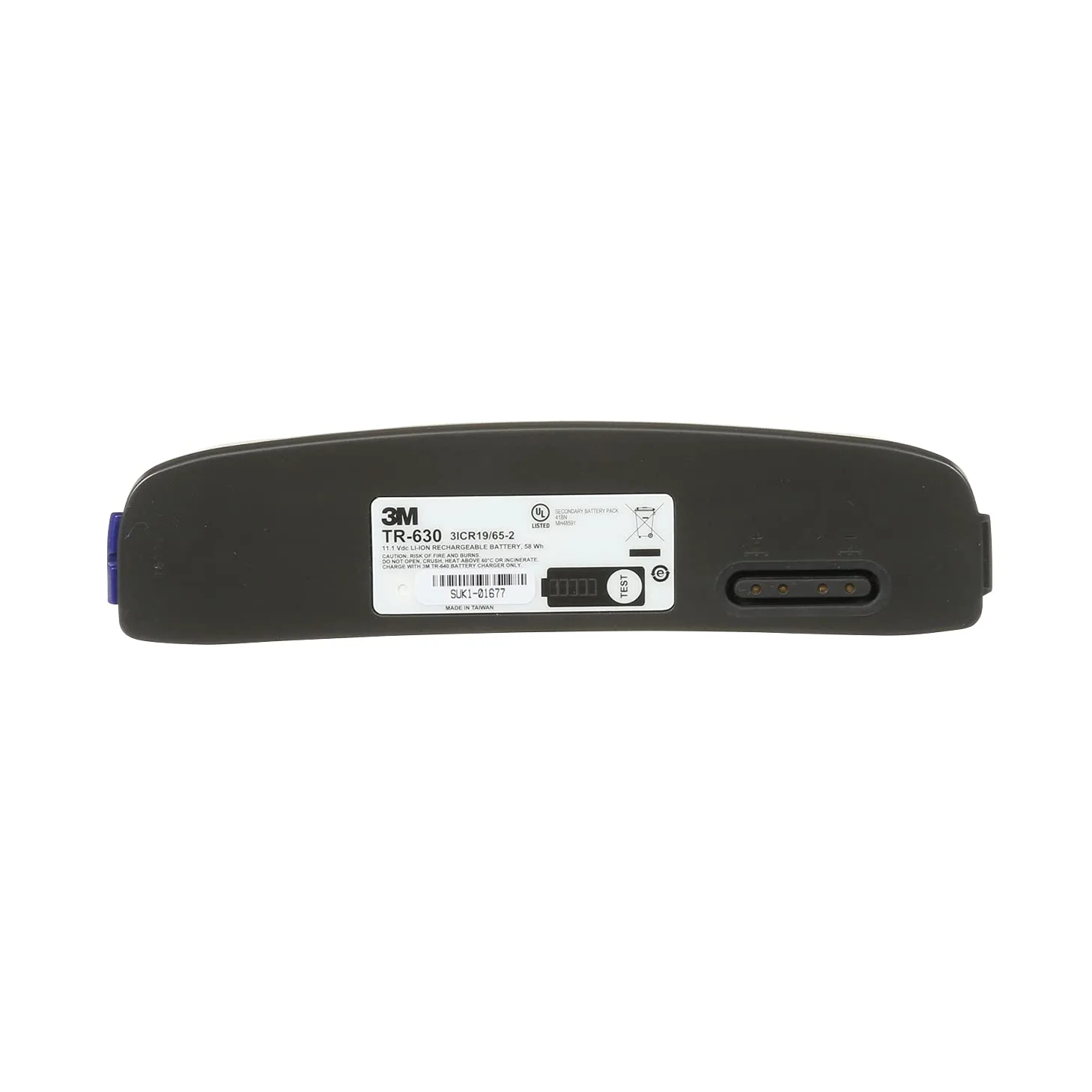 3M PAPR, Versaflo Standard Battery TR-630, For TR-600 Powered Air Purifying Respirator, 4 Hour Charge Time or Less, 1/Case