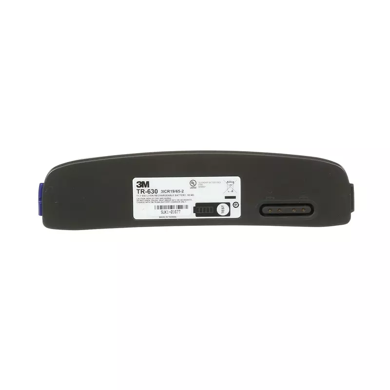 3M PAPR, Versaflo Standard Battery TR-630, For TR-600 Powered Air Purifying Respirator, 4 Hour Charge Time or Less, 1/Case