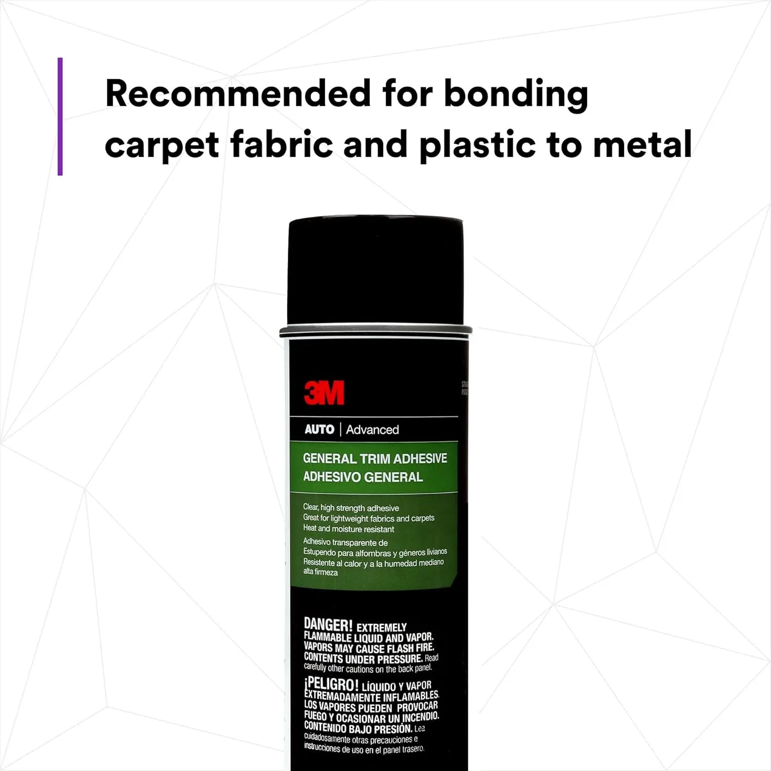 3M Trim Spray Adhesive - High Strength, Clear-Drying