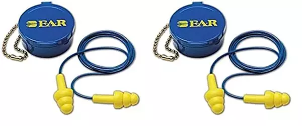 3M 10080529400014 E-A-R 340-4002 Ultra Fit Reusable Corded Earplugs, OSFA, Blue