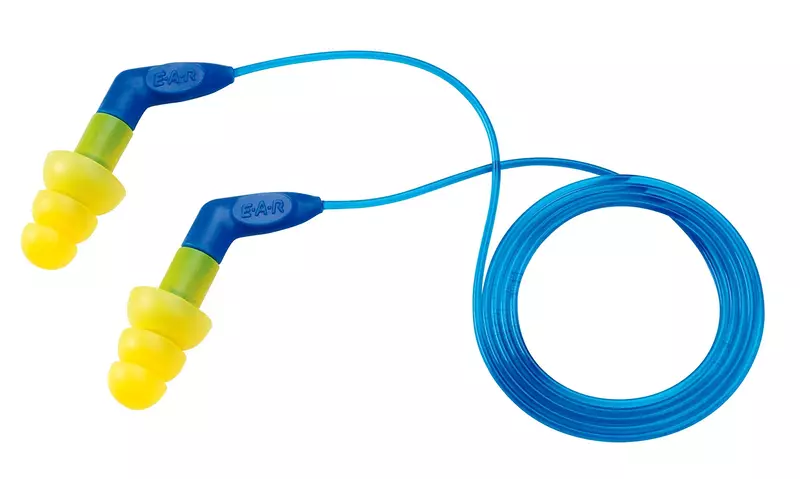 3M E-A-R Ultrafit 27 Earplugs 340-8002, Corded, Pack of 100