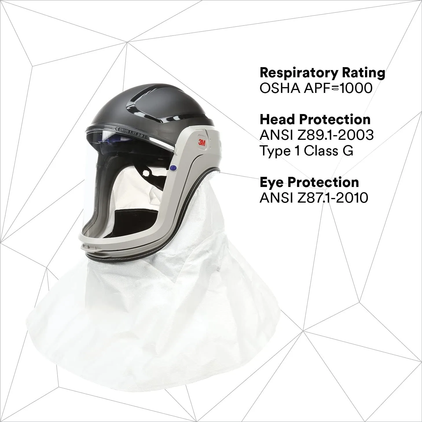 3M PAPR, Versaflo Respiratory Helmet M-405, For Powered Air Purifying Respirators
