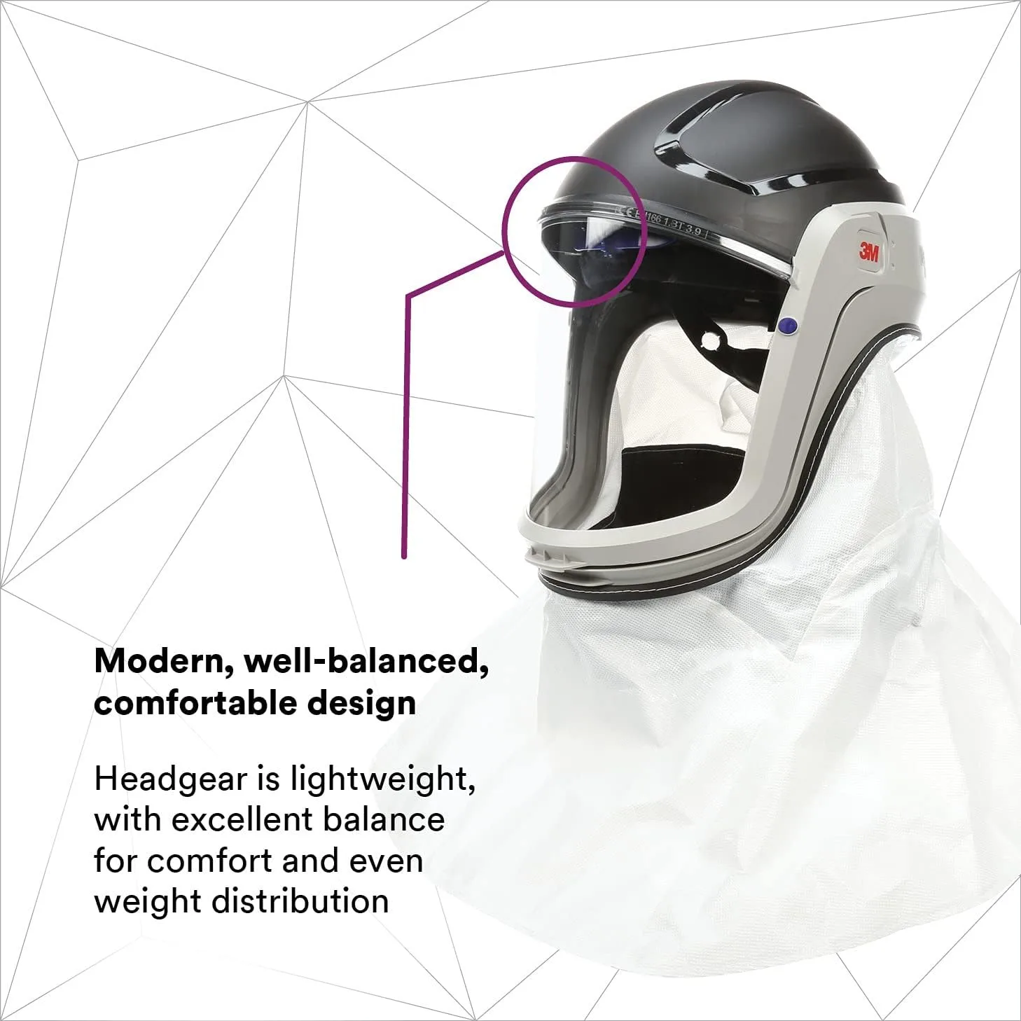 3M PAPR, Versaflo Respiratory Helmet M-405, For Powered Air Purifying Respirators