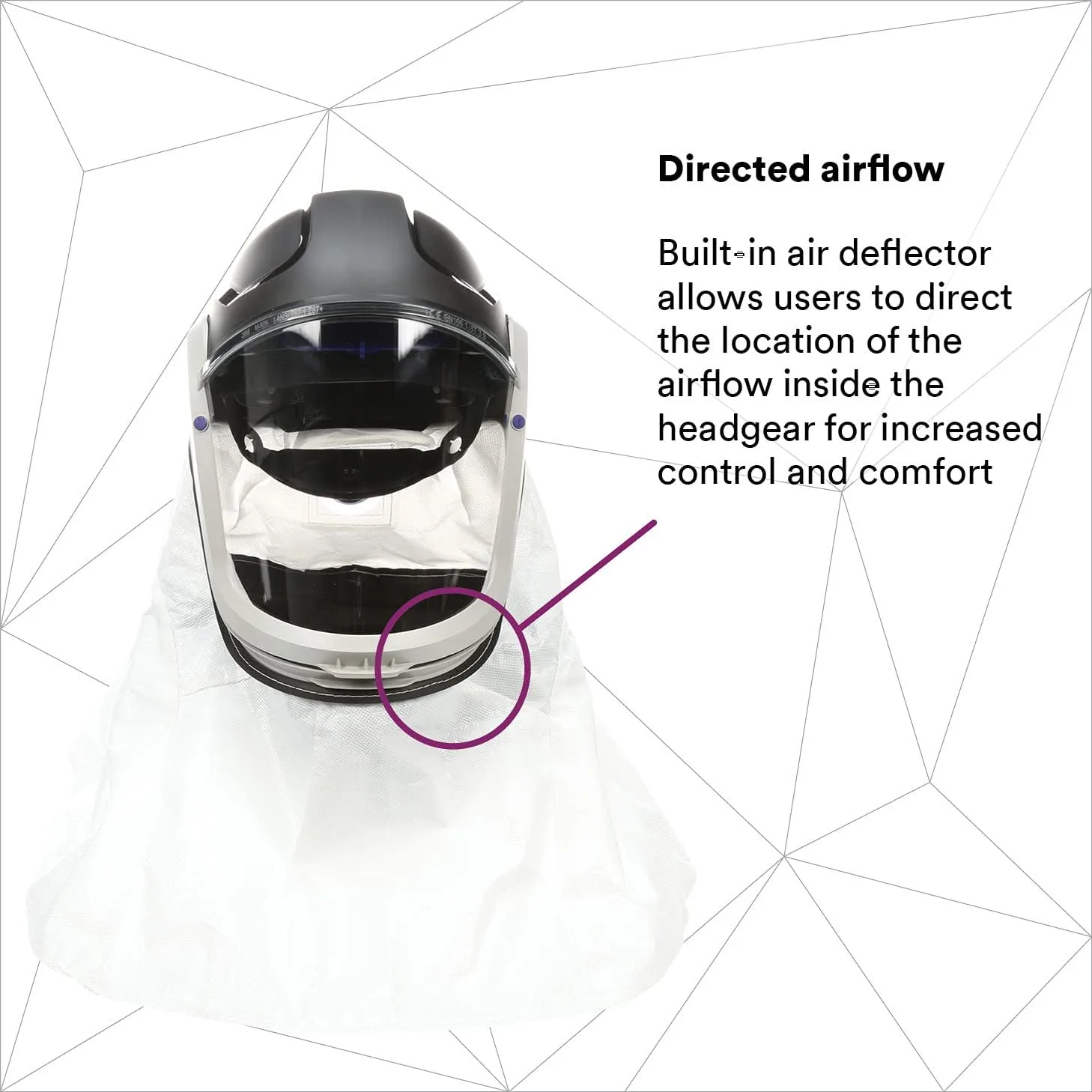 3M PAPR, Versaflo Respiratory Helmet M-405, For Powered Air Purifying Respirators