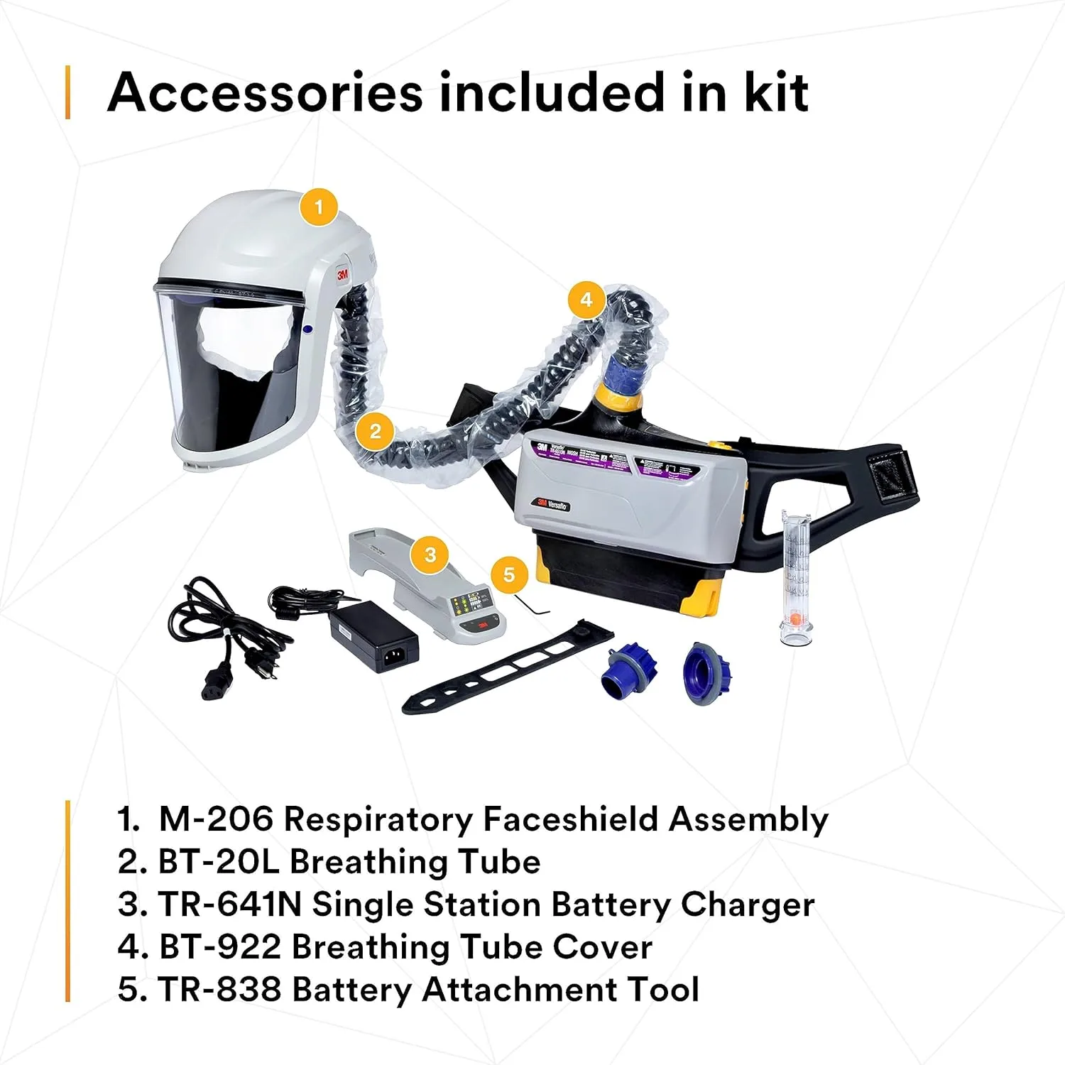 3M™ Versaflo™ Powered Air Purifying Respirator Painters Kit TR-800-PSK/94248(AAD), Rechargeable,battery