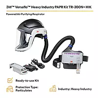 3M PAPR Respirator, Versaflo Powered Air Purifying Respirator Kit, TR-300N+ HIK, Heavy Industry, Hard Hat Assembly