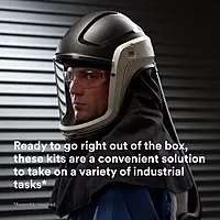 3M PAPR Respirator, Versaflo Powered Air Purifying Respirator Kit, TR-300N+ HIK, Heavy Industry, Hard Hat Assembly