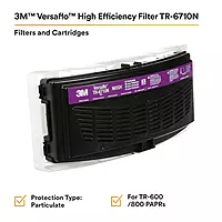 3M Versaflo High Efficiency Filter TR-6710N-5 / 37357(AAD), for TR-600 PAPR Pack of 5