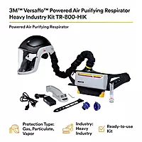 3M PAPR Respirator, Versaflo Powered Air Purifying Respirator Heavy Industry Kit, TR-800-HIK, Intrinsically Safe, NIOSH