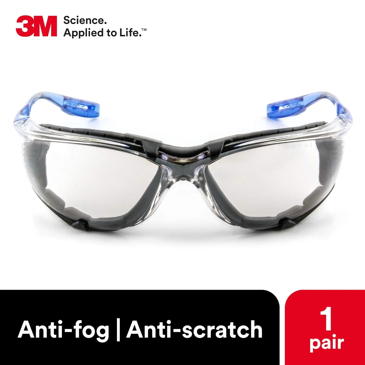 3M Virtua CCS Safety Glasses with Removable Foam Gasket