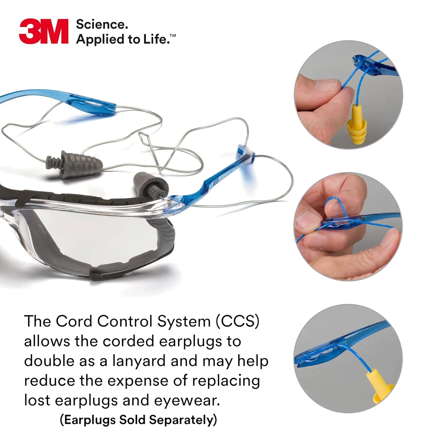 3M Virtua CCS Safety Glasses with Removable Foam Gasket