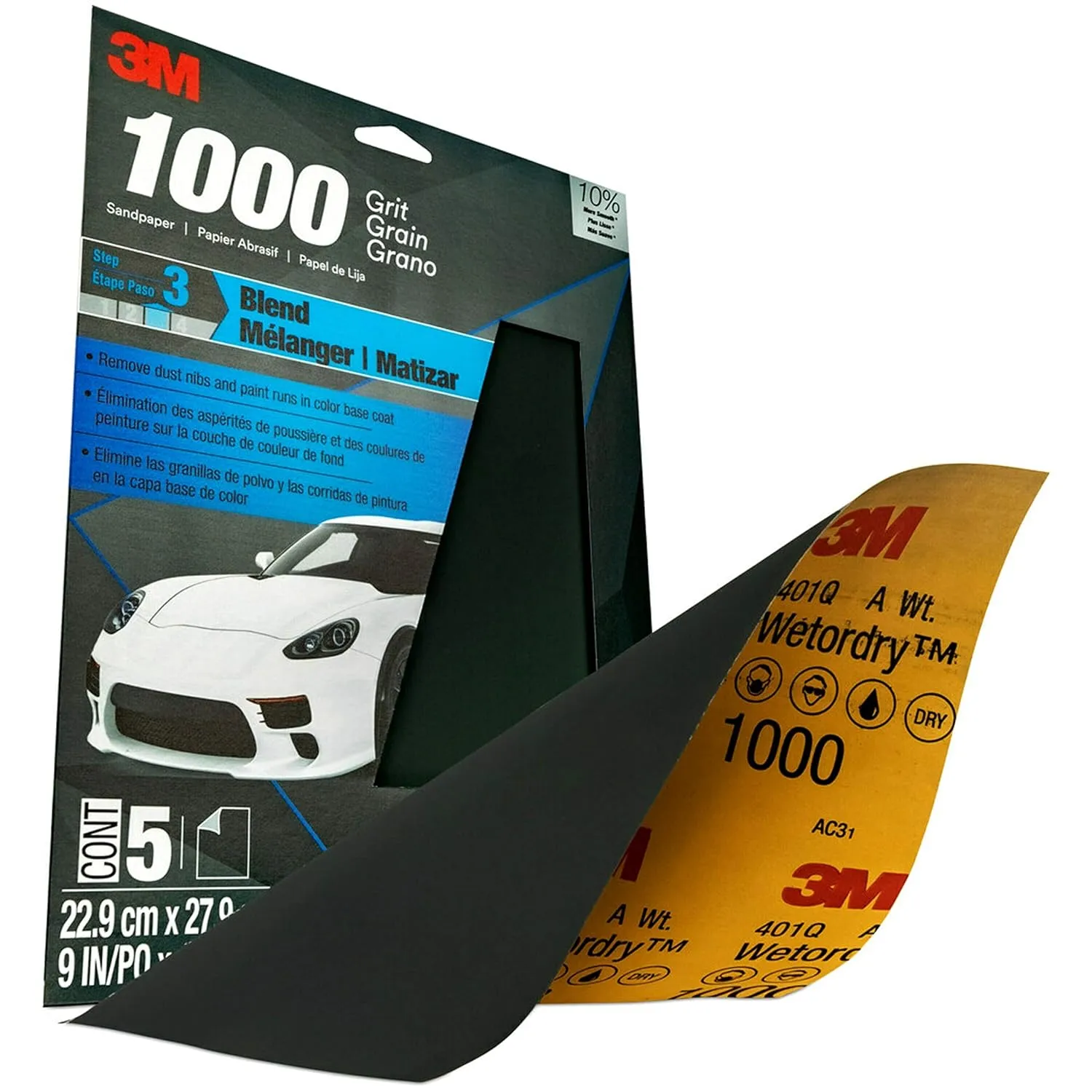 3M Wetordry Sandpaper Sheets, 9 x 11 in, 5 Sheets