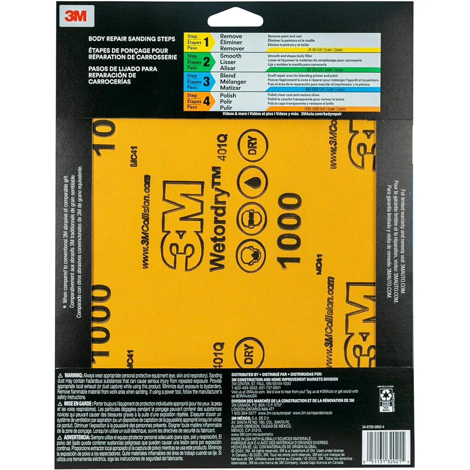 3M Wetordry Sandpaper Sheets, 9 x 11 in, 5 Sheets
