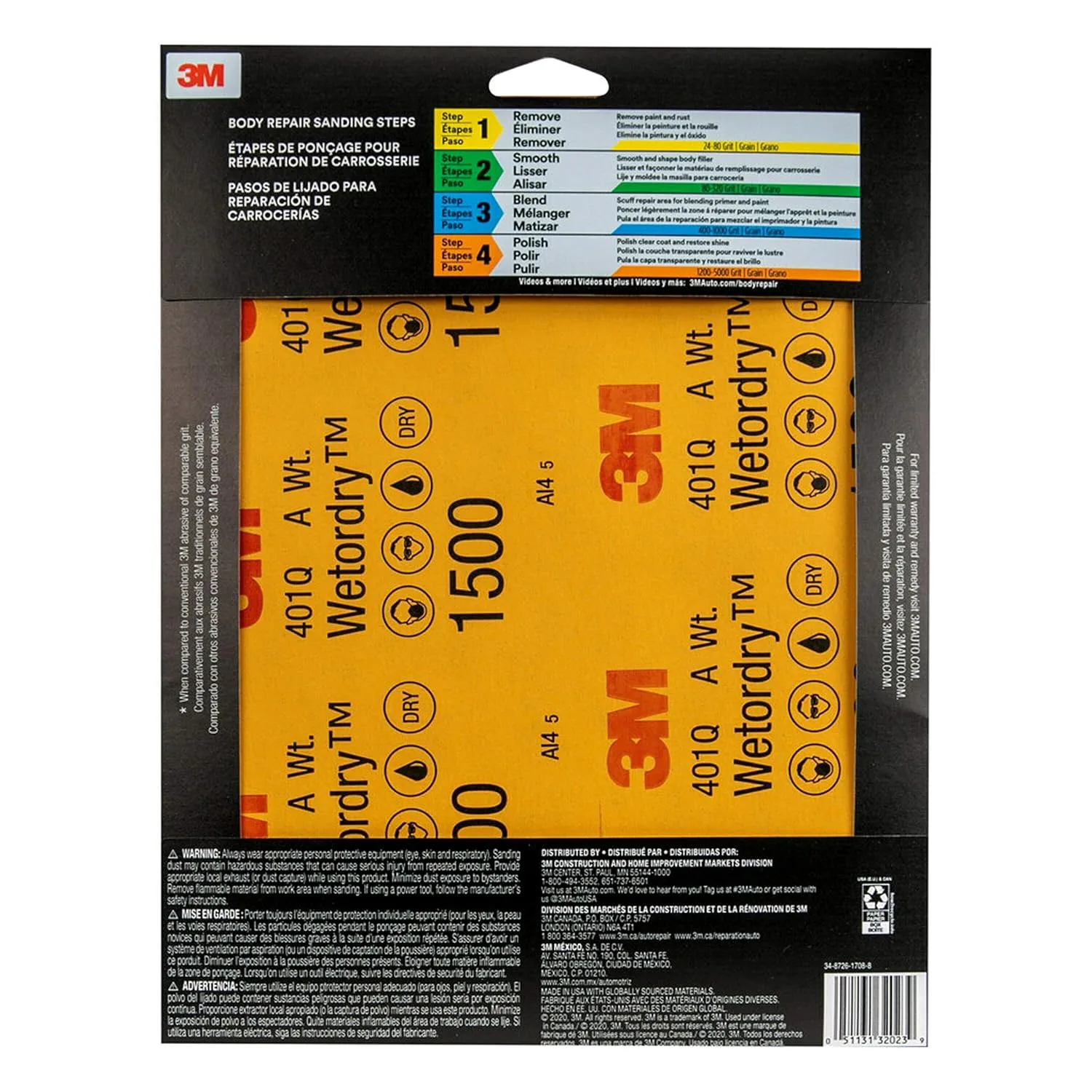 3M Wetordry Sandpaper Sheets, 9 x 11 in, 5 Sheets