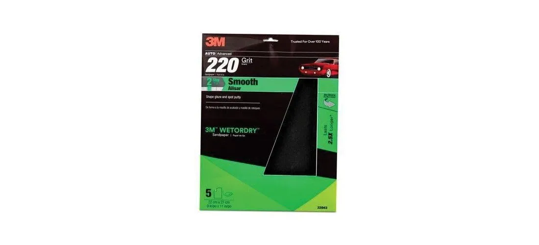3M Wetordry Sandpaper Sheets, 9 x 11 in, 5 Sheets