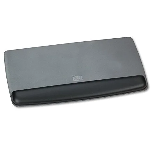 3M Adjustable Keyboard Platform with Gel Wrist Rest, Black/Metallic Gray