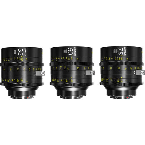 DZOFILM Vespid Cyber Prime Full-frame Lens Set --35/50/75mm T2.1 (PL and EF mount, with data)