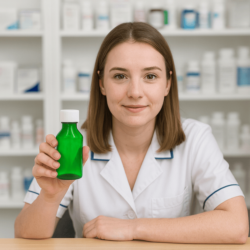 3oz Graduated Oval RX Bottles with Caps 200 count- Green