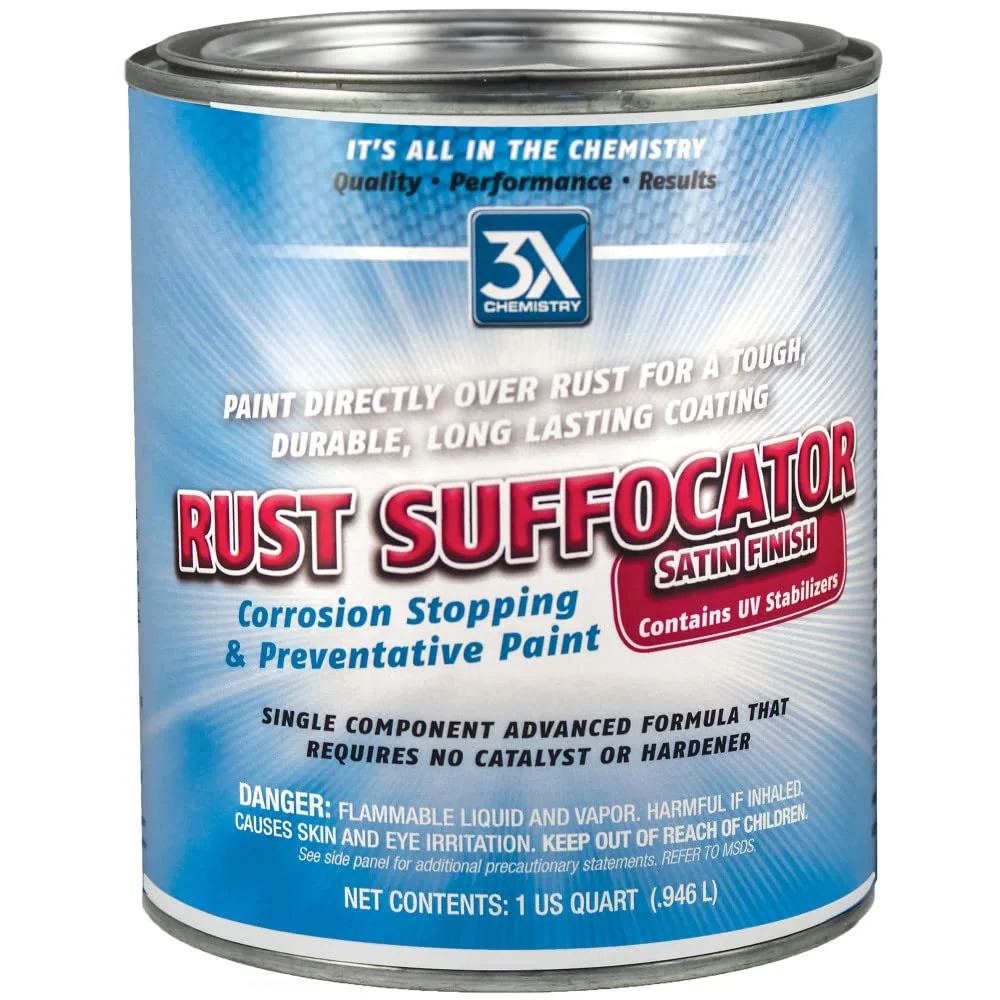 46817 Rust Suffocator, Satin Finish, 1 Quart (Pack of 1) 32 Fl Oz (Pack of 1)