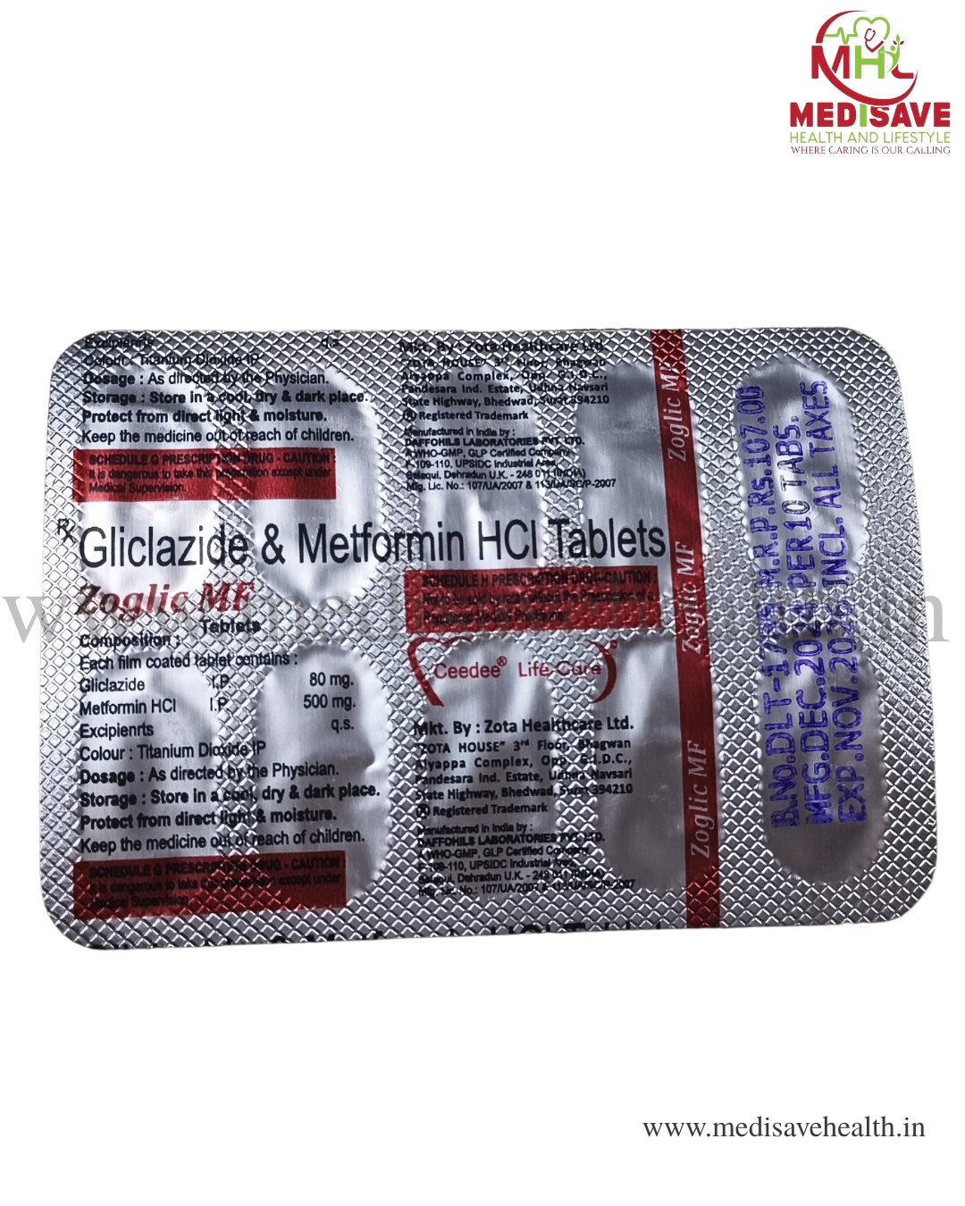 Zoglic MF Tablet (1*10) Zoglic MF Tablet (1*10)