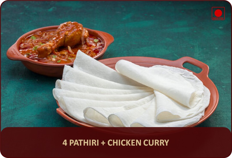 Pathiri + Chicken Curry Pathiri + Chicken Curry