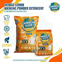 Washing Powder Detergent Lemon Caribbean Clean 5kgs. 4/1