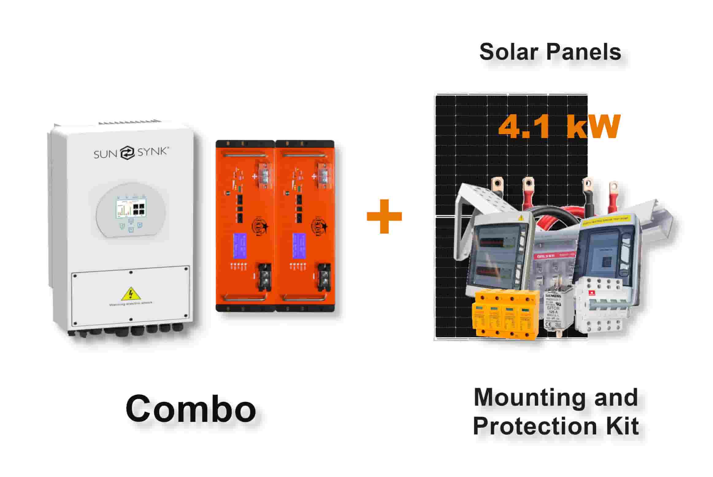 5.0 kW SUNSYNK Hybrid - REVOV Combo, c/w 2 x 5.12 kWh Lithium Batteries