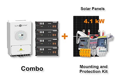 5.0 kW SUNSYNK Hybrid - PYLONTECH Combo, c/w 4x 3.5 kWh Lithium Batteries 5.0 kW SUNSYNK Hybrid - PYLONTECH Combo, c/w 4x 3.5 kWh Lithium Batteries