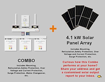 5.0 kW SUNSYNK Hybrid - FREEDOM WON Combo, c/w 3 x 5.0 kWh Lithium Batteries