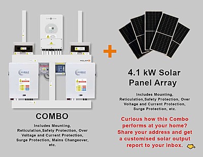 5.0 kW SUNSYNK Hybrid - HUBBLE Combo, c/w 2x 5.5 kWh Lithium Batteries