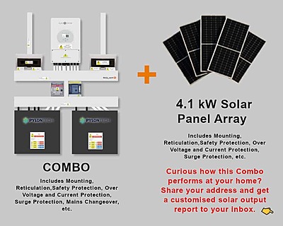 5.0 kW SUNSYNK Hybrid - PYLONTECH Combo, c/w 2x 4.8 kWh Lithium Batteries