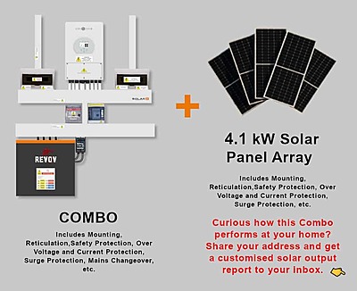 5.0 kW SUNSYNK Hybrid - REVOV Combo, c/w 5.12 kWh Lithium Battery