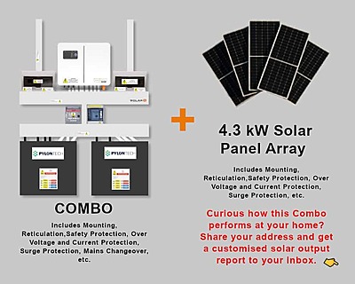 6.0 kW SUNSYNK Hybrid - PYLONTECH Combo, c/w 2 x 4.8 kWh Lithium Batteries
