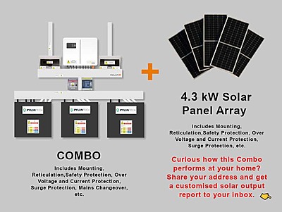 6.0 kW SUNSYNK Hybrid - PYLONTECH Combo, c/w 3 x 4.8 kWh Lithium Batteries