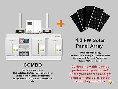 6.0 kW SUNSYNK Hybrid - SUNSYNK Combo, c/w 3 x 5.32 G kWh Lithium Batteries