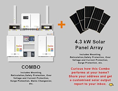 6.0 kW SUNSYNK Hybrid - SUNSYNK Combo, c/w 2 x 5.32 W kWh Lithium Batteries