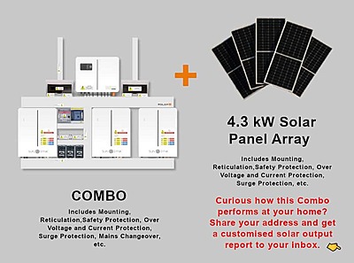 6.0 kW SUNSYNK Hybrid - SUNSYNK Combo, c/w 3 x 5.32 W kWh Lithium Batteries