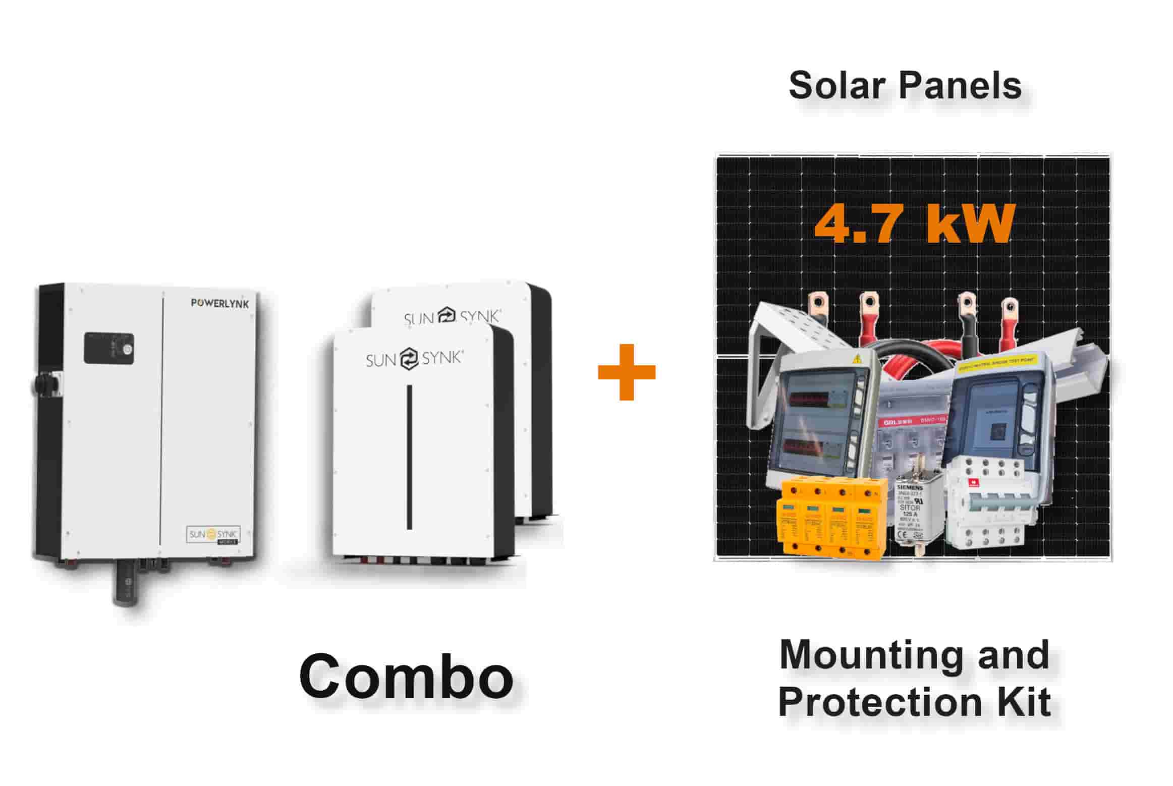 3.6 kW Sunsynk Powerlynk X, Hybrid Inverter, c/w 14.08 kWh LiFePO4 battery