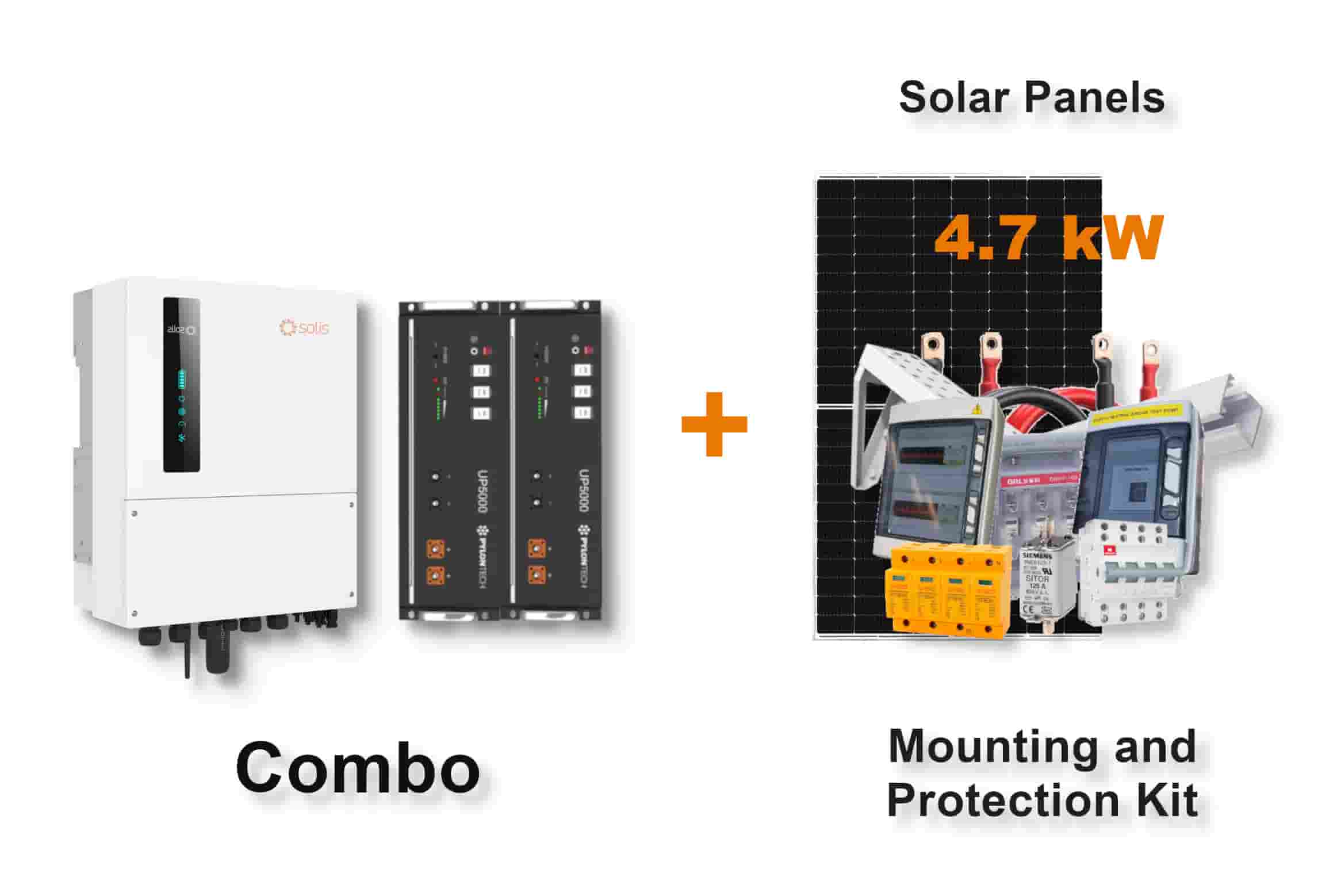 5.0 kW SOLIS S6 Hybrid - PYLONTECH Combo, c/w 2x 4.8 kWh Lithium Batteries 5.0 kW SOLIS S6 Hybrid - PYLONTECH Combo, c/w 2x 4.8 kWh Lithium Batteries